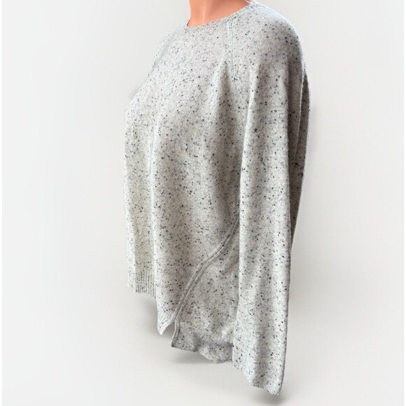 Duffy Womens Gray 100% Cashmere Sweater Size XS Zip Back Oversized Boxy Cozy - Picture 5 of 9